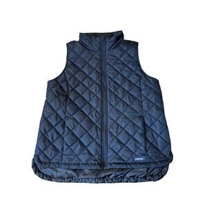 Land's End quilted Women's Black Vest Size women's Large (14-16)
